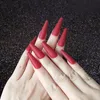 VMAe damer ballerina fingernaglar färgglada 24pcs / box full täcke fast med tejp falska konstgjorda naglar tips tryck på naglar