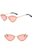 운전 안경 여자 고양이 아이 다이아몬드 모양 안경 선글라스 삼각형 작은 프레임 빈티지 패션 고양이 안경 UV400 7 색 10pcs