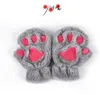 Mitaines en peluche patte de griffe, gants courts sans doigts, demi-doigt, ours chat, griffe en peluche, demi-doigt, gants doux, demi-couverture YHM1149898450