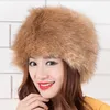 Berets Fashion Velvet Zima Ciepła Kopuła Czapki Faux Fur Hat Fałszywe Kapelusze Dla Kobiet Czapki Bone D-1861