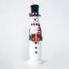 Wesołych Świąt Dekorowanie dla dzieci Dolls 40 cm drewniany orzechowiec żołnierz Santa Claus Snowman Doll Ozdoby figurki świąteczne prezent zabawki 2255G