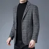 2020 The New Wool Wool Coat Young Han Han Edition Men Winter Leisure Men's Suit Suit Grid1