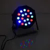 Nowy projekt 24 W 18-RGB LED Auto / Voice Control DMX512 Przenoszenie głowicy wysokiej jasności Mini sceniczna Lampa (AC 100-240 V) Czarne ruchome światło głowy