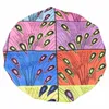 Çocuklar Boyut Afrika Çiçek Tasarım Saten Astar Bonnet Renkli Desen Saç Bakımı Uyku Şapka Çocuk Big Gevşek Beanie Cap