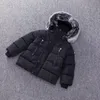 Kids Jacket Winter Warm Coats Thicken Natural Fur Collar Hooded Outerwear Baby Boys Girls Clothes