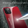 Anti-Scratch Slim Gradient Tempered Glass Fodral för iPhone 12 Pro Max 11 13 Mini SE XS XR X 8 7 6 Plus