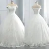 2021 splendido scollo a V invernale in pizzo abiti da sposa appliques plus size al largo della spalla abito di sfera personalizzato vestido de novia formale bri243d