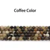 1Strand Lot 4 6 8 10 12 mm Zwarte Natuurlijke stenen Kralen Agates Yoga Spacer Ronde kralen voor sieraden maken DIY -kettingen H JLLEAY