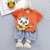 Clothing Sets Summer Baby Boys Girls Boy Infant Toddler Clothes Cartoon Panda T Shirt Shorts 2Pcs/Set Children Kids Cotton Tracksuits1