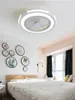 Nowe nowoczesne wentylatory sufitowe gospodarstwa domowego oprawy oświetleniowe Talerz salon do jadalni Ultra-cienki wentylator All-In-One Lampa Prosta sypialnia Resta2837