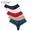 FallSweet 5 pezzi confezione da donna Undewear pizzo trasparente G String ultra sottile mutandine slip fiocco Tangas Bragas LJ200822