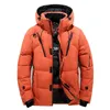 Men Down Wysokiej Jakości Gruba Ciepła Kurtka Zwrotna Z Kapturem Zagęścić Kaczka Down Parka Płaszcz Casual Slim Płaszcz Z Wiele kieszeni Mens 201130