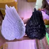 Kwarcowy Kryształ Baza Baza Decor Rzeźbione Miłość Pióra Wyświetlacz Stojak Coral Shell Resin Constal Szklana Kula Ornament Craft (bez piłki)