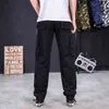 Pantalones Cargo para hombre, multibolsillos, cremalleras laterales holgadas, pantalones de algodón para hombre, monos informales para exteriores, pantalones tácticos, pantalones holgados para hombre H1223