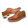 New Leather Brogue Mens Flats ShoeBritish Style Men Oxfords Fashion Brand Dress Shoes For Men Footwear dh24