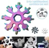 18in1 Snowflake Multitool rostfritt stål multitool -kortkombination Kompakt bärbara utomhusprodukter 18 i 1 snöflakverktyg C8212981