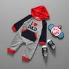 Toddler Infant Baby Boys Girls Embroidery Letter Print Hooded Romper Jumpsuit Outfits Twins Baby Romper Autumn Clothes HOOLER 20105714489