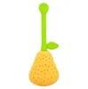 100pcs New Silicone Pear Devise Tea Leaf Strainer Herb Silicon Tea Infuser Teapot Cup Filter SN6256