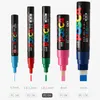 UNI POSCA PC-1M PC-3M PC-5M 팝 포스터 광고 펜 손으로 그린 만화 드로잉 라운드 헤드 수성 201128