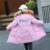 Teenagers Girl Winter Coat With Fur Hoods for Kids Long Winter Quilted Puffer Jacket With Fur Hood Outerwear 4 5 7 9 11 13 Years LJ201120