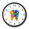 Acuarela Diente Pintura Impresión Reloj de pared Médico Dental Clínica Arte de la pared No hace tictac Reloj de pared Ortodoncista Dentista Idea de regalo LJ200827