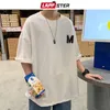 Lappster Men Harajuku M Печать Летняя футболка Tees 2020 Мужские черные корейские моды смешные топ -футболки японская уличная одежда LJ200827