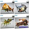 7. Grande taille Marine Life Deep Sea Fish Laser Shining Stickers pour ordinateur portable Bagages Car Glass Art Fashion Style Stickers LJ201019