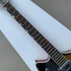 Пользовательские G6199 Billy-Bo Юпитер пожарный Thunderbird Black Top Electric Guitar красный красного дерева тела, блеск золота Pickguard