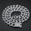 18-28 20mm pave setting rhinestone Miami Cuban Chains Necklaces Men Hip Hop Bling Iced Out Necklace jewelry Drop 1246W