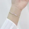 Ruifan Fashion Box Chain Bowknot 100% 925 Bracelet en argent sterling dames bracelets de zircon cube