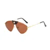 B Design lunettes de soleil à monture métallique œil-de-chat avec pont de nez en cuir artificiel spécial mode hommes et femmes lunettes de pilote