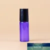 10Pcs/Lot 5ml Empty Glass Essential Oil Roll on Bottle Vials with Stainless Steel Metal Roller Ball Refillable Perfume Bottle