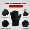 Half Finger Gym Fitness Gloves with Wrist Wrap Support for Women Men Crossfit Workout Power Weight Lifting Equipment Q0108