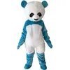 Performance Blue Panda Mascotte Kostuums Halloween Kerst Cartoon Karakter Outfits Pak Reclame Folders Clothings Carnaval Unisex Volwassenen Outfit