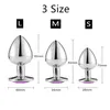 Metal Butt Plugs Anal Plug Unisex Sex Stopper 3 Different Size Men/Women Anal Toys Trainer for Couples