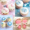 Baby foot print Silicone Mould for DIY Fondant Molds Candy Making Chocolate Desserts Soap Biscuit Plaster resin Cupcake Topper Cake Decor Moulds 1222261