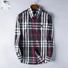 Camisas casuais casuais homens camisa de xadrez listrada de manga comprida Spring Outono Outono Ásia Tamanho S M L XL XXL XXXL 4XL # 152