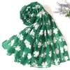 Leaf Clover Shamrock Print Dam Infinity Scarf St Patrick Day fabriksförsäljning Ring Scarfs två färger