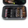 MNFT 32PcsBoxed Black Brown Dry Flies Fly Fishing Lure Wooly Bugger Streamer Trout Nymph Lures Carp Artificial Fish Bait 2010318325763