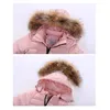 -30 3 ~ 5 Y Bambini Snowsuit russi set Baby bianco giù Ragazzi Abbigliamento impermeabile Cappotto per bambini Giacca invernale per ragazze Enfant Parka LJ201017