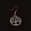 شجرة الحياة استرخى أقراط مجوهرات الأشجار الجوف eardrop الفضة مطلي الرجعية أزياء سيدة حلق كبير 0 8ZK J2B