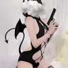 Women Anime Lingerie Babydoll Swimsuit Set Cute Lolita Underwear Cartoon Cosplay Erotic Devil Maid Bunny Girl Ligerie Sexy8920981