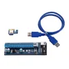 Ver 007 PCIE PCI PCI Express 1x إلى 16x بطاقة Riser USB 30 كبل البيانات SATA إلى 6Pin IDE MOLEX SUVENT9641287