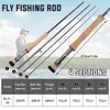 Rods Sougayilang 2.7M Fly Fishing Rod 4 Section EVA / Metal Handle Carbon Fiber for Lake River Tackles 220110