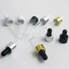 Promocja 20pcs 5 10 15 20 30 50 100 ml zielona szklana butelka z Pipetą Dropper E płynny olejki eteryczne surowice Butelki Perotowe 1654