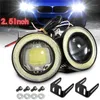 2 unids 2.5/3.5 pulgadas Proyector COB LED Luz de niebla del coche Halo Angel Eyes Anillos DRL Blanco 12V Lámpara de niebla de carretera Universal1