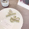 Artiglio per capelli di perle per donna Moda Croce Corona Fermagli per capelli in cristallo Morsetti Accessori per capelli per ragazze Clip coreana