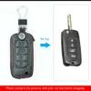 For Jeep Renegade Hard Steel 2016 PU Leather 4 Button Keyless Remote Black Fob Cover Protector Case2438