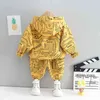 Vår Höst Barn Mode Kläder Baby Boys Girls Hoodies Byxor 2st / set Barn Spädbarn Kostym Toddler Casual Sportswear 211224