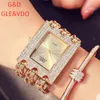 Century & D Gaishideng Foreign Trade Cross-Border Hot Three-Chain (Small) Quartz Watch Womens Watch with Diamonds Factory Direct Sales on Be